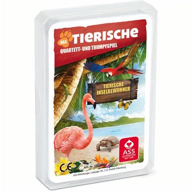 Quartett "Tierspiele" - Tierische Inselbewohner, im Kunststoffetui