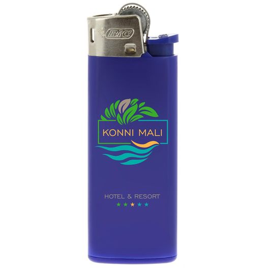 ein blaues feuerzeug mit einem logo darauf BIC® J25 Standard Feuerzeug Siebdruck (Bild 1)