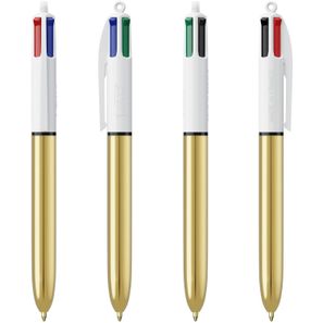 BIC® 4 Colours Shine Kugelschreiber + Lanyard Siebdruck