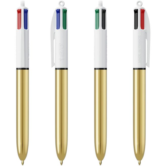 BIC® 4 Colours Shine Kugelschreiber + Lanyard Siebdruck
