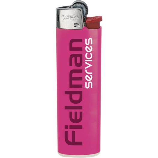ein rosa heller mit ein heller in ihm BIC® J23 Feuerzeug Digital (Bild 1)