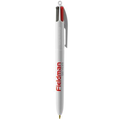 BIC® 4 Colours Kugelschreiber + Lanyard Siebdruck
