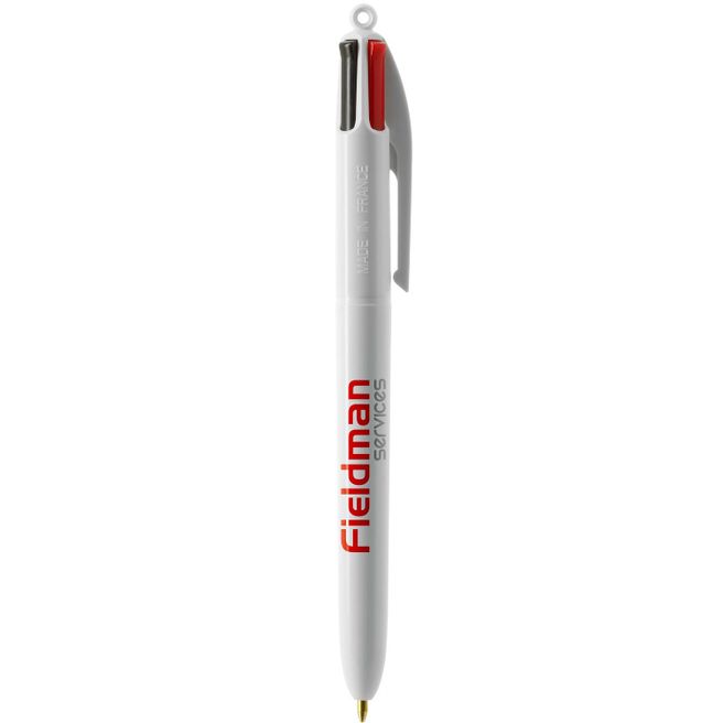 BIC® 4 Colours Kugelschreiber + Lanyard Siebdruck