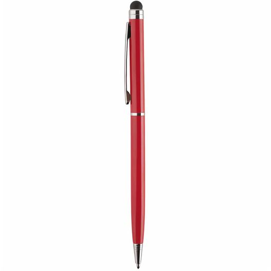 ein roter stift mit schwarzer spitze BIC® Sleek Stylus Kugelschreiber Lasergravur (Bild 1)