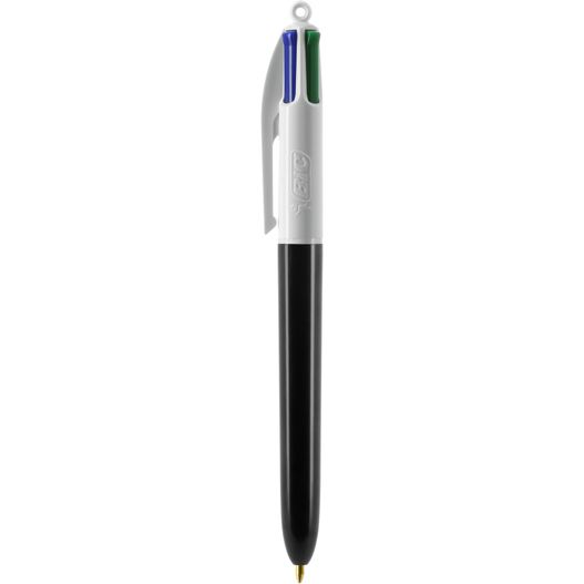 ein stift mit schwarzem körper und blauer spitze BIC® 4 Colours Kugelschreiber Digital (Bild 1)