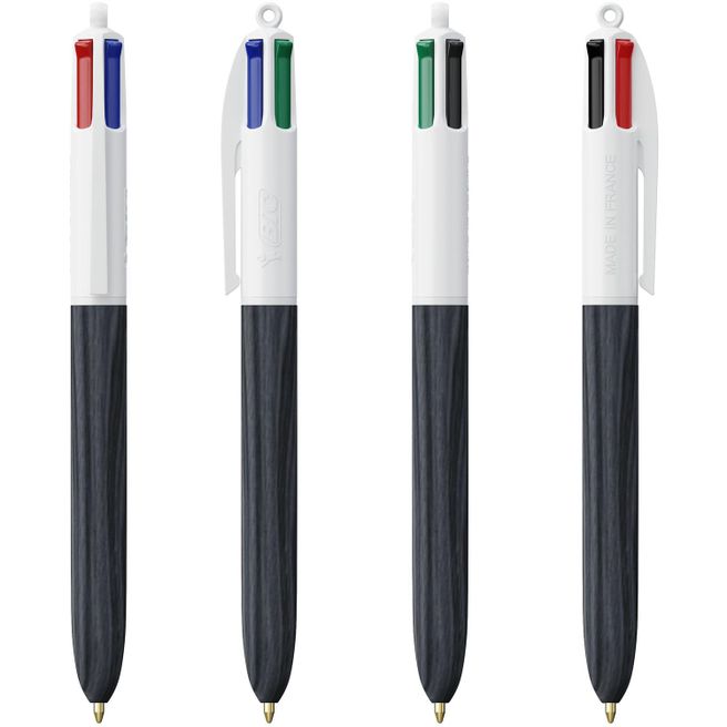 BIC® 4 Colours Wood Style with Lanyard Siebdruck