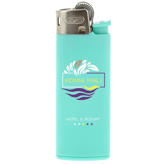 ein leichter mit einem logo auf ihm BIC® J25 Standard Feuerzeug Siebdruck (Bild 1)