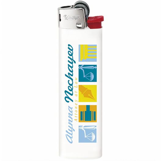 ein leichter mit einem logo auf ihm BIC® J23 Feuerzeug Digital (Bild 1)