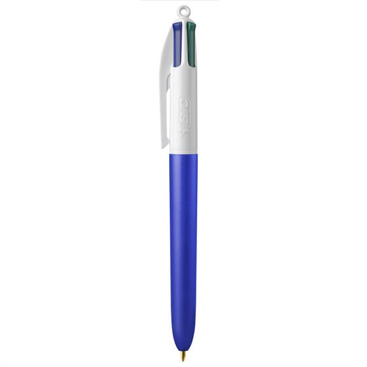 ein stift mit blauer spitze und weißer spitze BIC® 4 Colours Glacé Siebdruck (Bild 1)