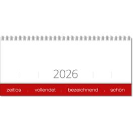 Produktabbildung Schreibtischquerkalender "Office" mit überstehender Kartonrückwand im Format 30,5 x 13,5 cm Schreibtischquerkalender "Office" mit überstehender Kartonrückwand im Format 30,5 x 13,5 cm