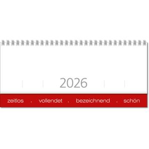 Schreibtischquerkalender "Office" mit überstehender Kartonrückwand im Format 30,5 x 13,5 cm