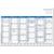 Tafelkalender im Format DIN A4, 29,7 x 21 cm, Kalendarium in blau/schwarz