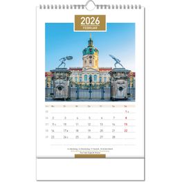 Kalender "Deutschland" im Format 24 x 38,5 cm, mit Wire-O Bindung und verlängerter Rückwand