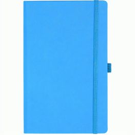 Notizbuch Style Medium im Format 13x21cm, Inhalt kariert, Einband Fancy in der Farbe China Blue