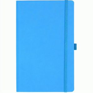 Notizbuch Style Medium im Format 13x21cm, Inhalt kariert, Einband Fancy in der Farbe China Blue