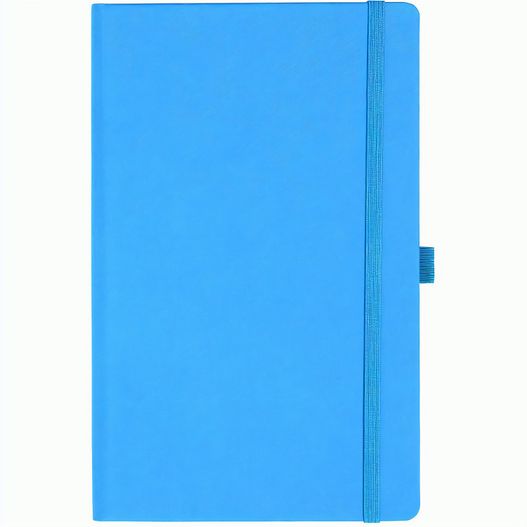Notizbuch Style Medium im Format 13x21cm, Inhalt kariert, Einband Fancy in der Farbe China Blue (Bild 1)
