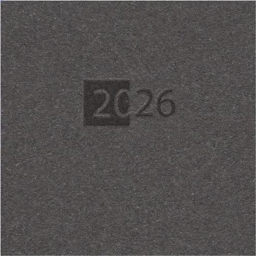 Taschenkalender "Horizontal" im Format 17 x 8 cm, deutsches Kalendarium Grau/Blau, 144 Seiten, Wire-O-Bindung, Eckenperforation, Deckelpaar Magic anthrazit (Bild 1)