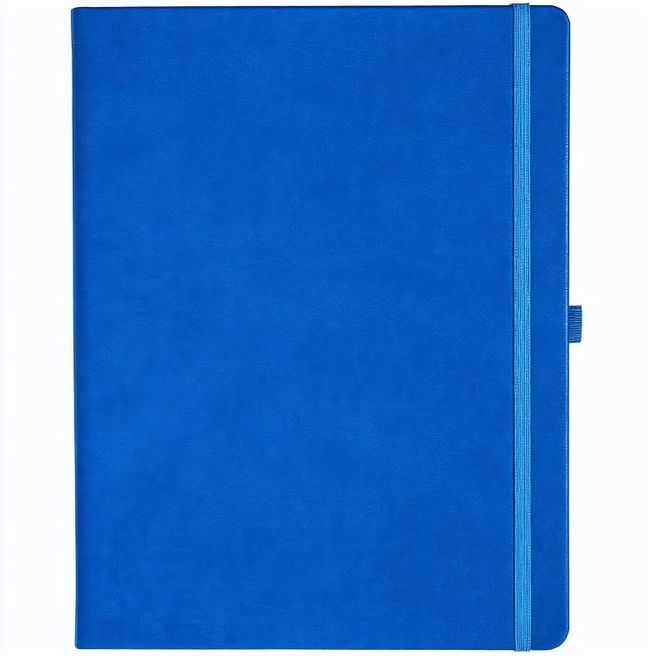 Notizbuch Style Large im Format 19x25cm, Inhalt kariert, Einband Slinky in der Farbe Azure