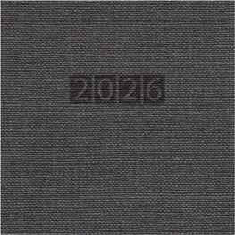 Taschenkalender "Taschenbuch Woche" im Format 10,5 x 14,8 cm, deutsches Kalendarium Grau/Blau mit Leseband, 144 Seiten Fadenheftung, Einband Fashion anthrazit