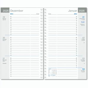 Taschentimer "Luxus" im Format 10,5 x 16,5 cm, deutsche Version, 128 Seiten, Wire-O-Bindung, Kartoneinband, PP-Einband mittelblau