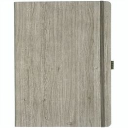 Notizbuch Style Large im Format 19x25cm, Inhalt kariert, Einband Woody in der Farbe Sludge