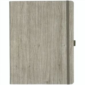 Notizbuch Style Large im Format 19x25cm, Inhalt kariert, Einband Woody in der Farbe Sludge