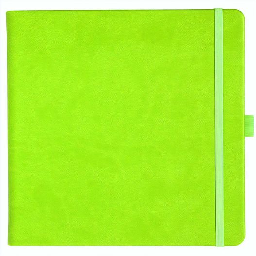 Produktabbildung Notizbuch Style Square im Format 17, 5x17, 5cm, Inhalt kariert, Einband Slinky in der Farbe Lime Notizbuch Style Square im Format 17, 5x17, 5cm, Inhalt kariert, Einband Slinky in der Farbe Lime (Bild 1)