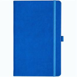 Notizbuch Style Medium im Format 13x21cm, Inhalt kariert, Einband Slinky in der Farbe Azure