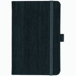 Notizbuch Style Small im Format 9x14cm, Inhalt kariert, Einband Woody in der Farbe Charcoal