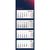 4-Monatskalender "Style-4" mit deutsch-mehrsprachigem Kalendarium im Format 33 x 87,5 cm (Bild 1)