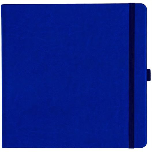 Notizbuch Style Square im Format 17, 5x17, 5cm, Inhalt kariert, Einband Slinky in der Farbe Ultramarine (Bild 1)