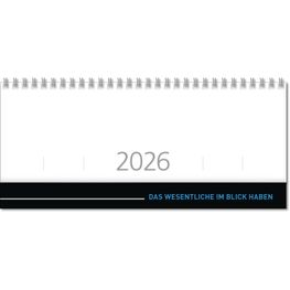 Schreibtischquerkalender "Luxus" mit überstehender Kartonrückwand im Format 30,5 x 13,5 cm