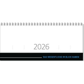 Schreibtischquerkalender "Luxus" mit überstehender Kartonrückwand im Format 30,5 x 13,5 cm