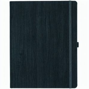 Notizbuch Style Large im Format 19x25cm, Inhalt kariert, Einband Woody in der Farbe Charcoal