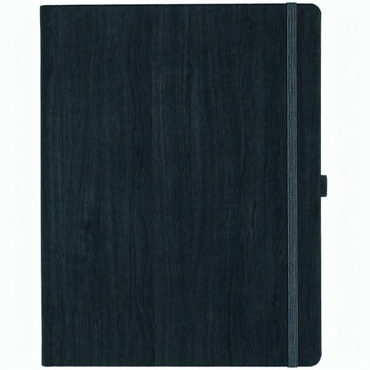 Notizbuch Style Large im Format 19x25cm, Inhalt kariert, Einband Woody in der Farbe Charcoal (Bild 1)