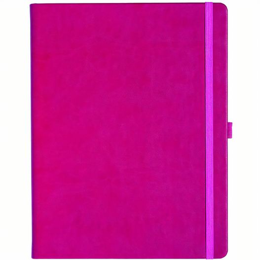 Notizbuch Style Large im Format 19x25cm, Inhalt kariert, Einband Slinky in der Farbe Pink (Bild 1)