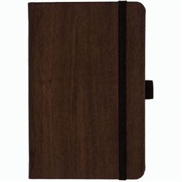 Notizbuch Style Small im Format 9x14cm, Inhalt kariert, Einband Woody in der Farbe Brown