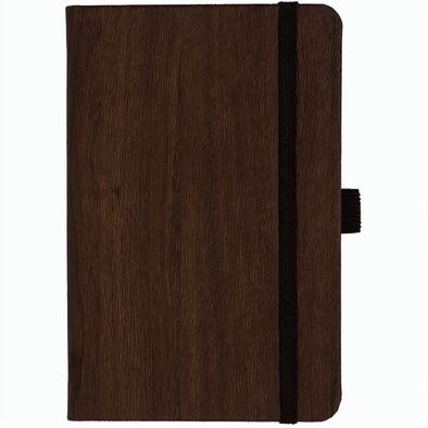 Notizbuch Style Small im Format 9x14cm, Inhalt kariert, Einband Woody in der Farbe Brown