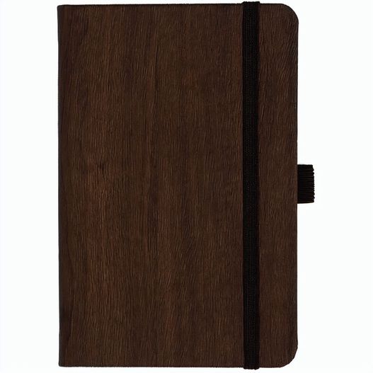 Notizbuch Style Small im Format 9x14cm, Inhalt kariert, Einband Woody in der Farbe Brown (Bild 1)
