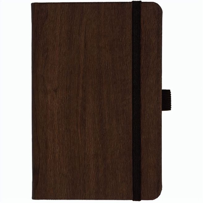 Notizbuch Style Small im Format 9x14cm, Inhalt kariert, Einband Woody in der Farbe Brown