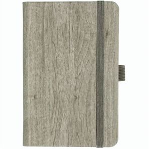 Notizbuch Style Small im Format 9x14cm, Inhalt kariert, Einband Woody in der Farbe Sludge