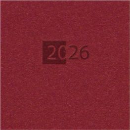 Buchkalender "Trend Chefkalender D" im Format 14,5 x 20,5 cm, deutsches Kalendarium Grau/Blau mit Leseband, 352 Seiten Fadenheftung, Eckenperforation, Einband Magic burgund