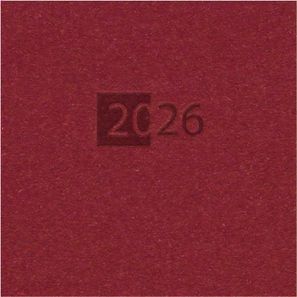 Buchkalender "Trend Chefkalender D" im Format 14,5 x 20,5 cm, deutsches Kalendarium Grau/Blau mit Leseband, 352 Seiten Fadenheftung, Eckenperforation, Einband Magic burgund