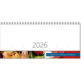 Produktabbildung Schreibtischquerkalender "Universal  D" mit überstehender Kartonrückwand im Format 30,5 x 13,5 cm Schreibtischquerkalender "Universal  D" mit überstehender Kartonrückwand im Format 30,5 x 13,5 cm