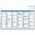 Tafelkalender im Format DIN A5, 21 x 14,8 cm, Kalendarium in blau/schwarz (Bild 1)