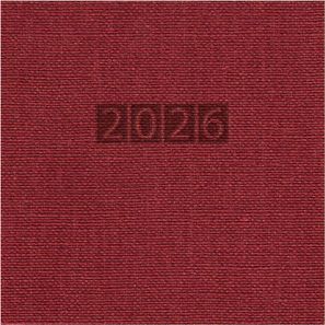 Wochenkalender "Business D" im Format 17,2 x 24 cm, deutsches Kalendarium Grau/Blau mit Leseband, 144 Seiten Fadenheftung, Eckenperforation, Einband Fashion burgund