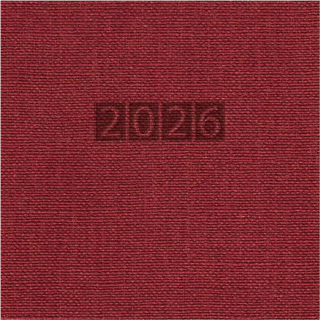 Wochenkalender "Business D" im Format 17,2 x 24 cm, deutsches Kalendarium Grau/Blau mit Leseband, 144 Seiten Fadenheftung, Eckenperforation, Einband Fashion burgund