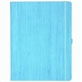 Notizbuch Style Large im Format 19x25cm, Inhalt kariert, Einband Woody in der Farbe Sky