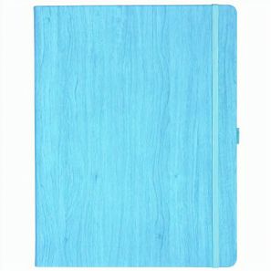 Notizbuch Style Large im Format 19x25cm, Inhalt kariert, Einband Woody in der Farbe Sky