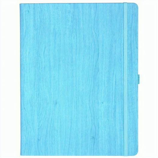 Notizbuch Style Large im Format 19x25cm, Inhalt kariert, Einband Woody in der Farbe Sky (Bild 1)